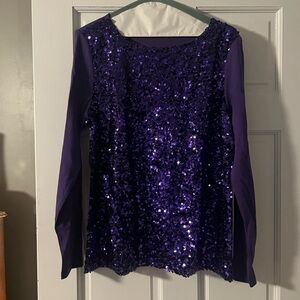 Purple sequin shirt